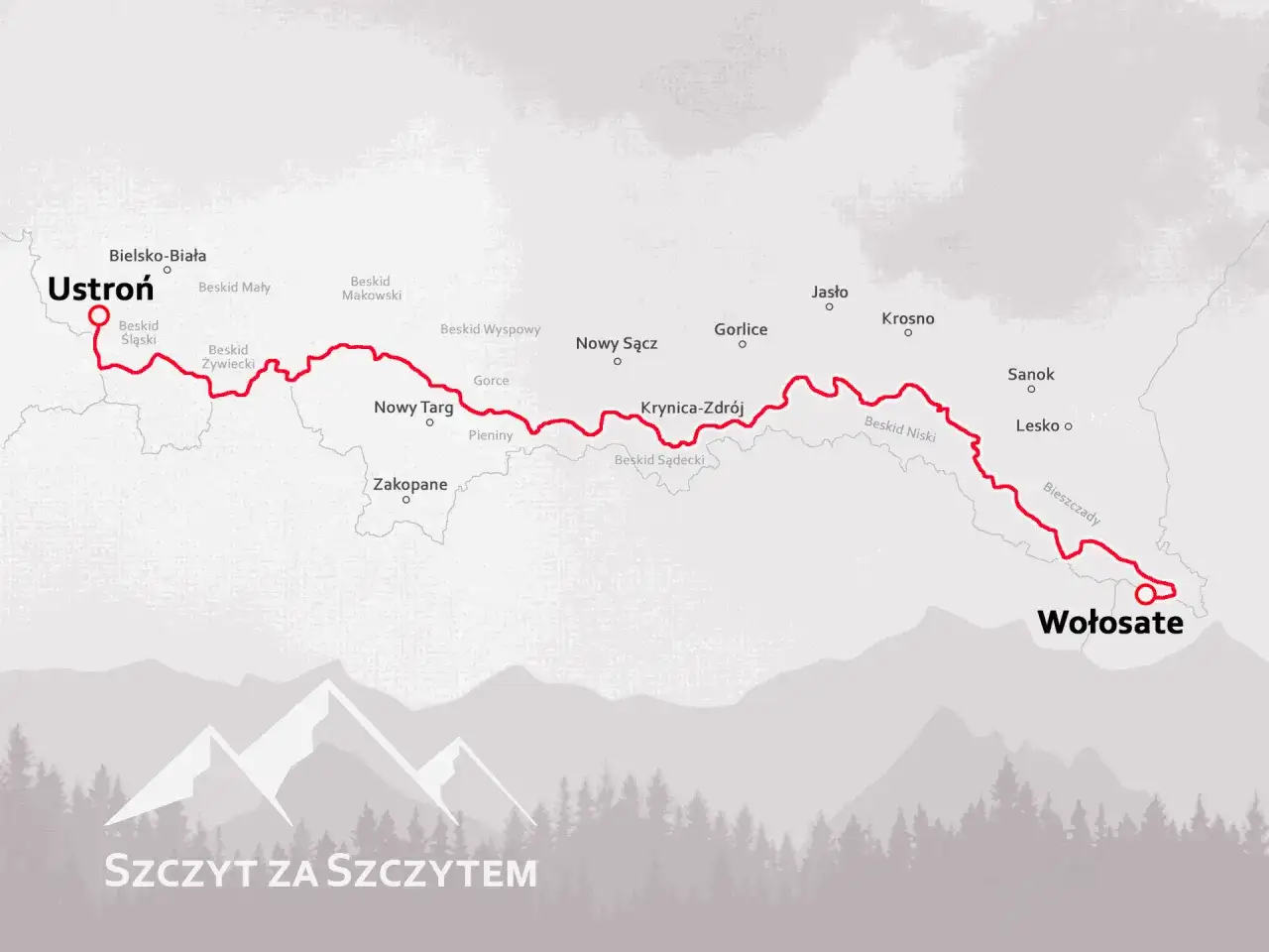 Główny Szlak Beskidzki od Ustronia do Wołosatego - plan wyprawy